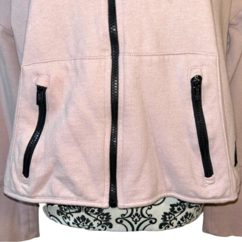 Calvin Klein Women’s Small Performance Light Mauve  Zip-Up Drop Shoulder Hoodie - Picture 5 of 16